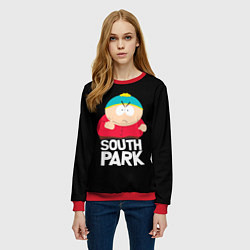 Свитшот женский Южный парк - Эрик, цвет: 3D-красный — фото 2