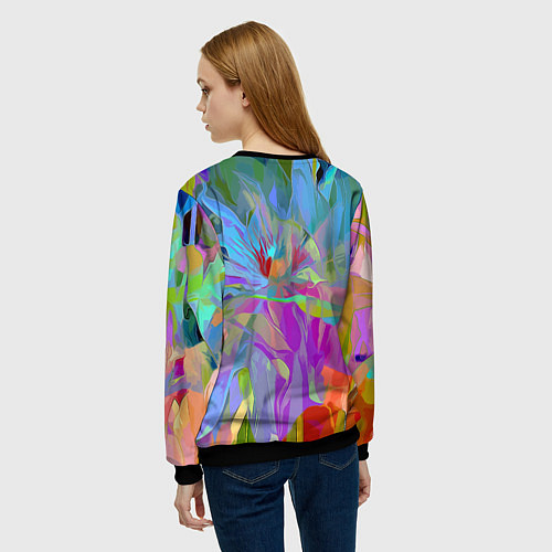 Женский свитшот Abstract color pattern Summer 2022 / 3D-Черный – фото 4