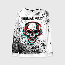 Свитшот женский Thomas Mraz - ЧЕРЕП - Краска, цвет: 3D-белый