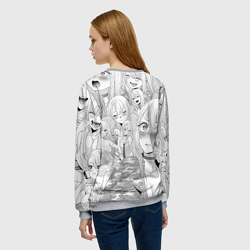 Женский свитшот Marin Kitagawa: Pencil Art / 3D-Меланж – фото 4