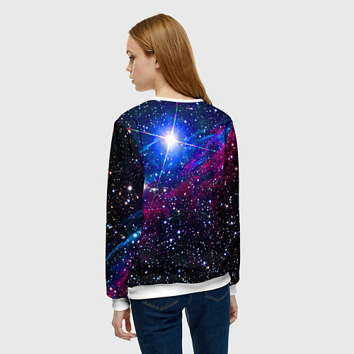Женский свитшот Открытый космос Star Neon / 3D-Белый – фото 4