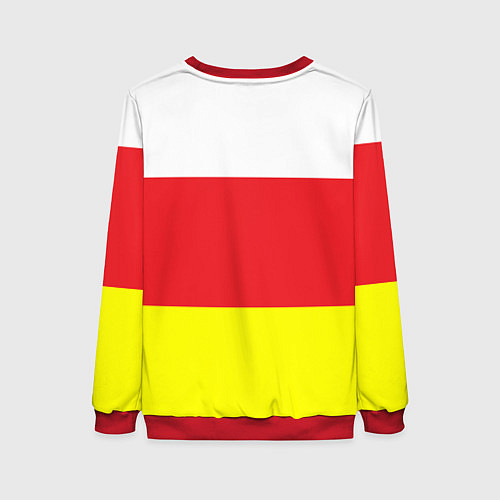 Женский свитшот СЕВЕРНАЯ ОСЕТИЯ РЕСПУБЛИКА / 3D-Красный – фото 2