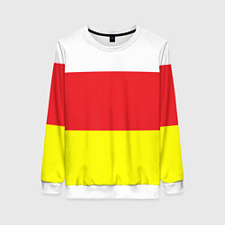 Свитшот женский СЕВЕРНАЯ ОСЕТИЯ РЕСПУБЛИКА, цвет: 3D-белый