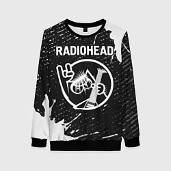 Свитшот женский Radiohead КОТ Краска, цвет: 3D-черный