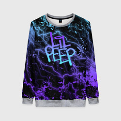 Свитшот женский Lil peep neon молнии, цвет: 3D-меланж