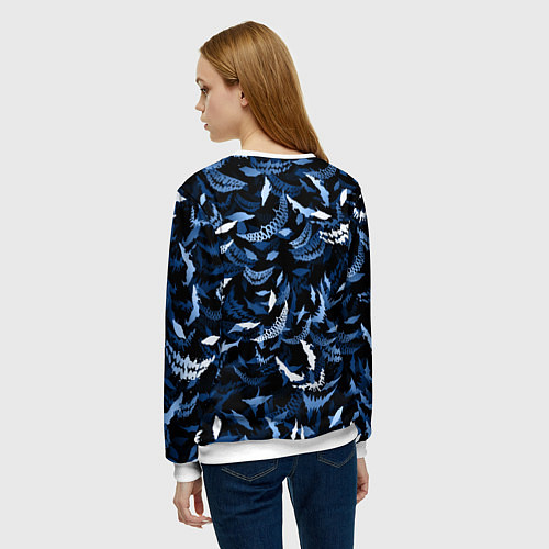 Женский свитшот Drain monsters / 3D-Белый – фото 4