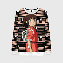 Свитшот женский Sen to Chihiro, цвет: 3D-белый