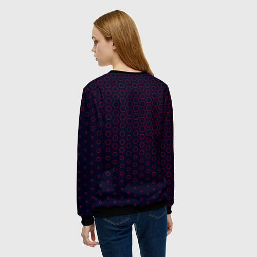 Женский свитшот YAMAHA Pro Racing Соты / 3D-Черный – фото 4