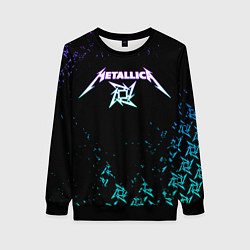 Женский свитшот Metallica металлика neon