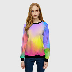 Свитшот женский Красочный неон, цвет: 3D-черный — фото 2