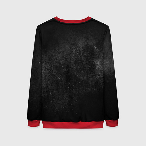 Женский свитшот Черный космос black space / 3D-Красный – фото 2