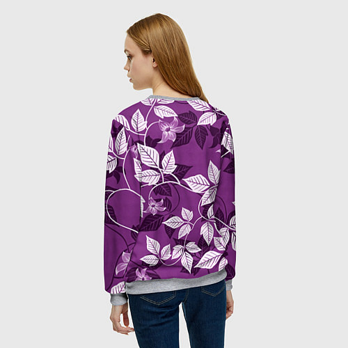 Женский свитшот Фиолетовый вьюнок / 3D-Меланж – фото 4