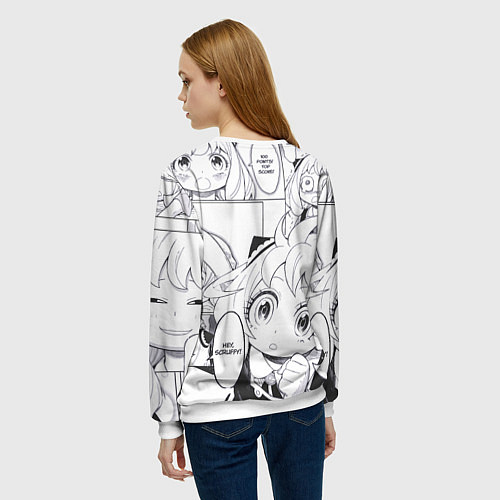 Женский свитшот Семья Шпиона Spy x Family / 3D-Белый – фото 4