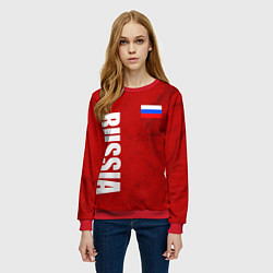 Свитшот женский RUSSIA - RED EDITION - SPORTWEAR, цвет: 3D-красный — фото 2