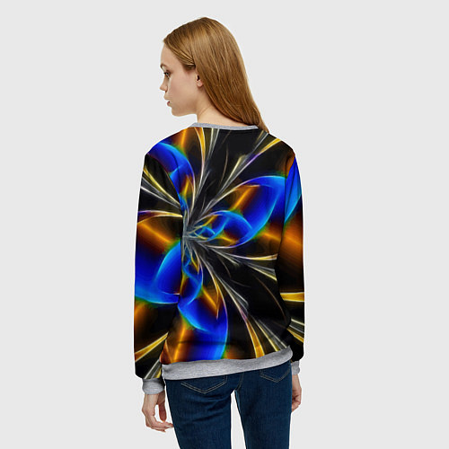 Женский свитшот Neon vanguard pattern Fashion 2023 / 3D-Меланж – фото 4