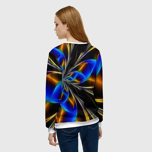 Женский свитшот Neon vanguard pattern Fashion 2023 / 3D-Белый – фото 4