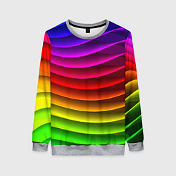 Женский свитшот Color line neon pattern Abstraction Summer 2023