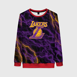 Женский свитшот Лейкерс Lakers яркие молнии