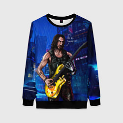 Женский свитшот Гитарист Johnny cyberpunk2077