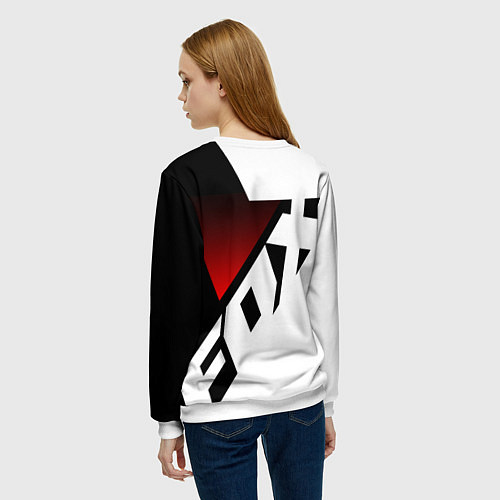 Женский свитшот MOTO FOX - Мотокросс / 3D-Белый – фото 4