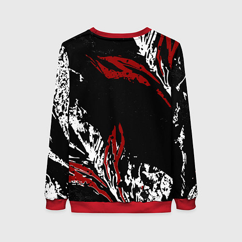 Женский свитшот BERSERK BLACK MASK - БЕРСЕРК ЧЁРНАЯ МАСКА / 3D-Красный – фото 2