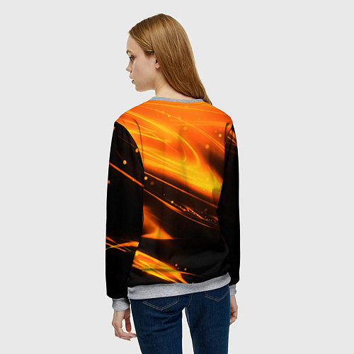 Женский свитшот FOX RACING - ФОКС СИЯНИЕ / 3D-Меланж – фото 4