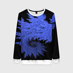 Свитшот женский Абстрактный морозный узор Abstract frost pattern, цвет: 3D-белый