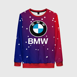 Свитшот женский BMW Градиент Краска, цвет: 3D-красный