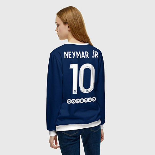 Женский свитшот PSG NEYMAR JR ПСЖ НЕЙМАР ДОМАШНЯЯ ФОРМА 2223 / 3D-Белый – фото 4