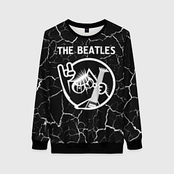 Свитшот женский The Beatles - КОТ - Трещины, цвет: 3D-черный