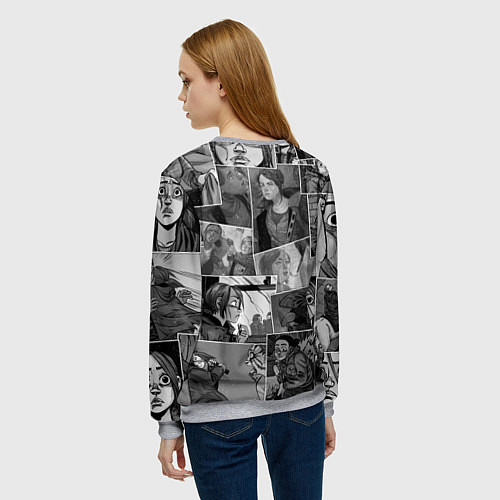 Женский свитшот The last of us comix / 3D-Меланж – фото 4