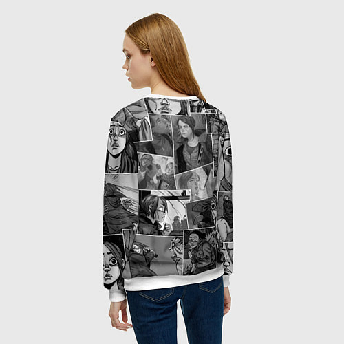 Женский свитшот The last of us comix / 3D-Белый – фото 4