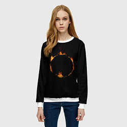 Свитшот женский Знак тьмы из Dark Souls, цвет: 3D-белый — фото 2