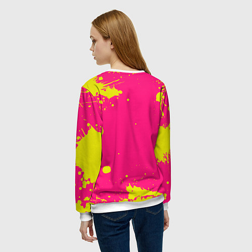 Женский свитшот Sex Pistols Yellow Logo / 3D-Белый – фото 4