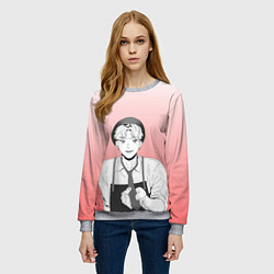 Свитшот женский Чан У протягивает галстуг, цвет: 3D-меланж — фото 2