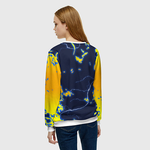 Женский свитшот КЛИНОК, РАССЕКАЮЩИЙ ДЕМОНОВ ГЛАВНЫЕ ГЕРОИ / 3D-Белый – фото 4