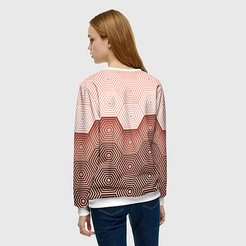 Женский свитшот Hexagon Minimal / 3D-Белый – фото 4