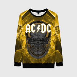 Женский свитшот AC DC SKULL ROCK