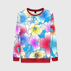 Женский свитшот Летний цветочный паттерн Fashion trend 2025