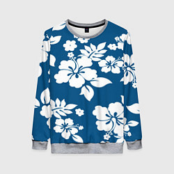 Свитшот женский Цветочный паттерн Минимализм, цвет: 3D-меланж