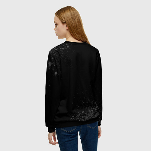 Женский свитшот Имя Олеся и желтый символ СССР со звездой / 3D-Черный – фото 4