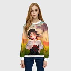 Свитшот женский Госпожа Кагуя Love is war Милая Синомия, цвет: 3D-белый — фото 2