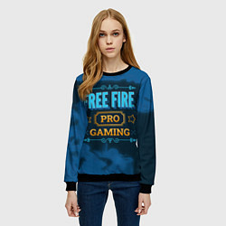 Свитшот женский Игра Free Fire: PRO Gaming, цвет: 3D-черный — фото 2