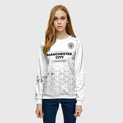 Свитшот женский Manchester City Champions Униформа, цвет: 3D-белый — фото 2