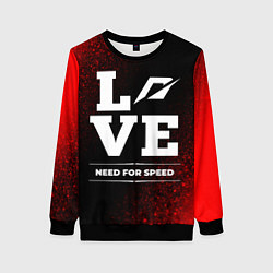 Свитшот женский Need for Speed Love Классика, цвет: 3D-черный