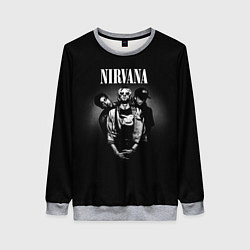 Свитшот женский Nirvana рок-группа, цвет: 3D-меланж
