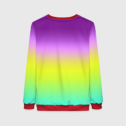 Женский свитшот Multicolored Ombre gradient / 3D-Красный – фото 2