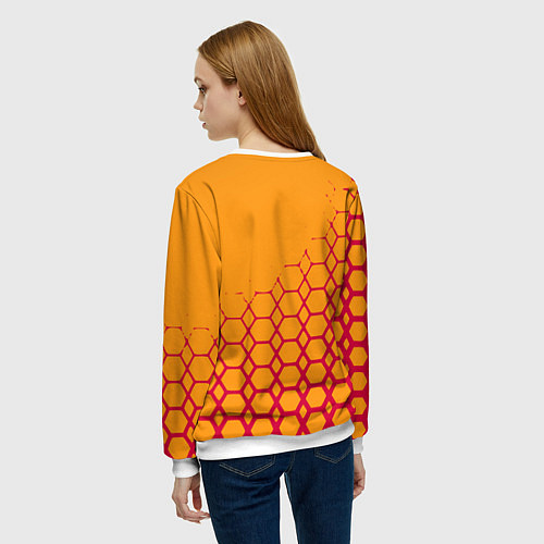 Женский свитшот Рома соты / 3D-Белый – фото 4