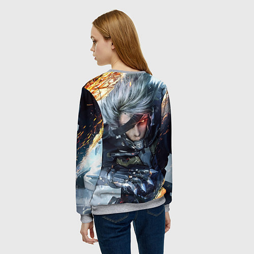Женский свитшот Metal Gear Rising: Revengeance / 3D-Меланж – фото 4