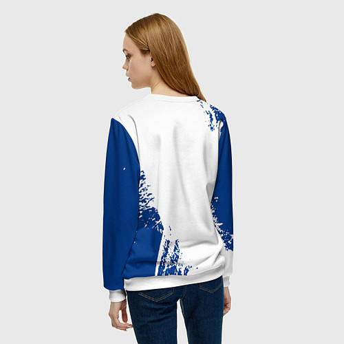 Женский свитшот Реал Мадрид краска / 3D-Белый – фото 4